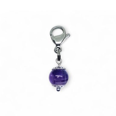 Amethyst Clip On Charm